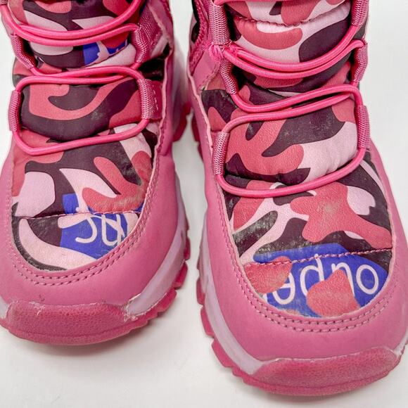 Hobibear Pink Faux Fur Lined Waterproof Baby Toddler Snow Boots, EUC, Size 2 - Picture 11 of 11